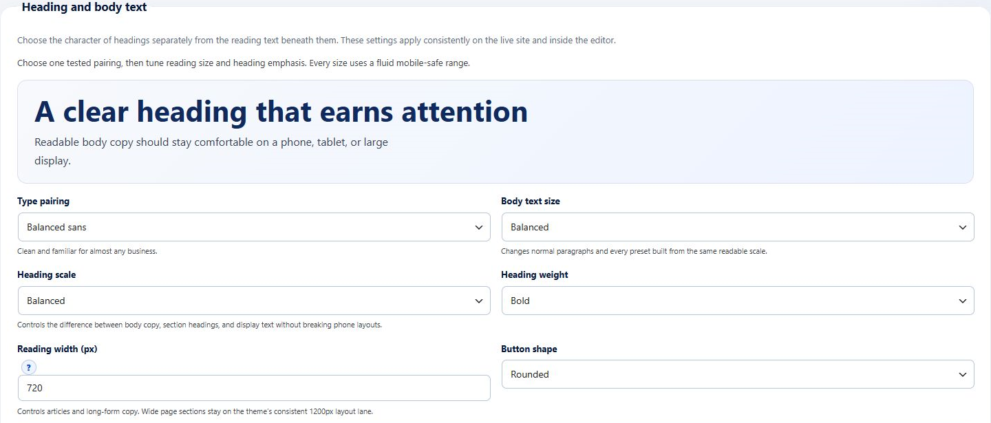 Actual KezKit design controls