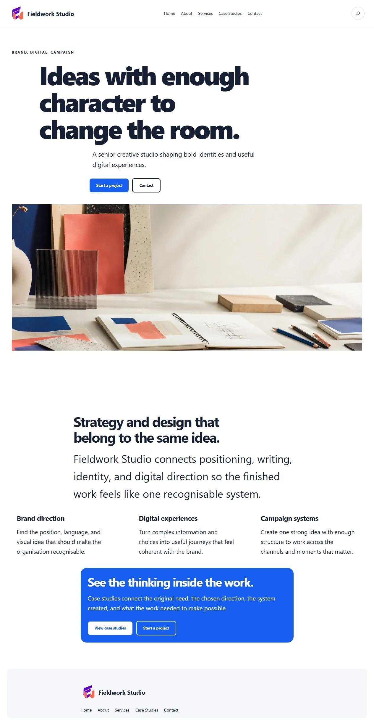 Actual KezKit Creative Agencies & Studios starter website preview