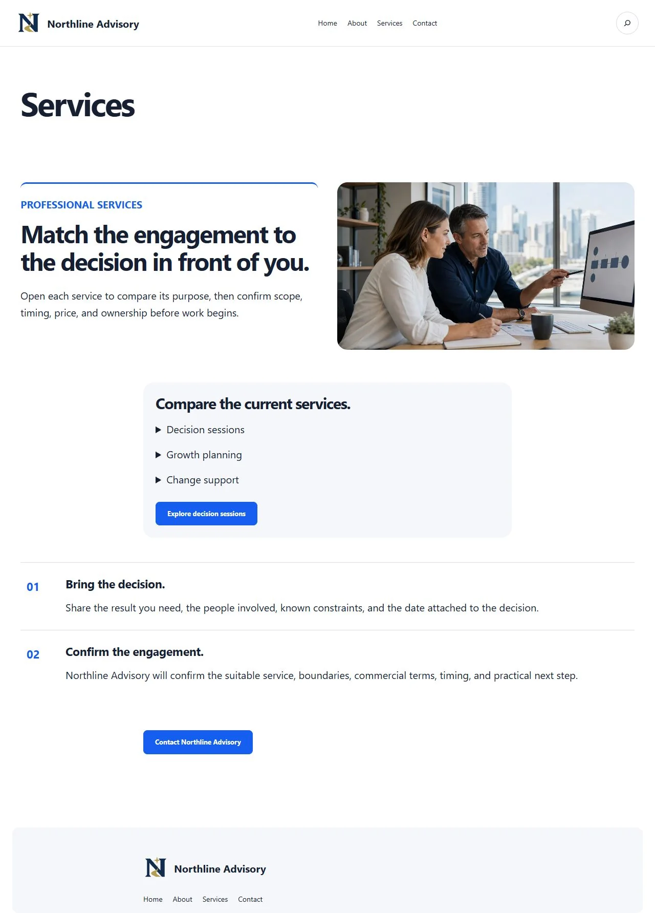 Actual KezKit Small Businesses & Consultants services page